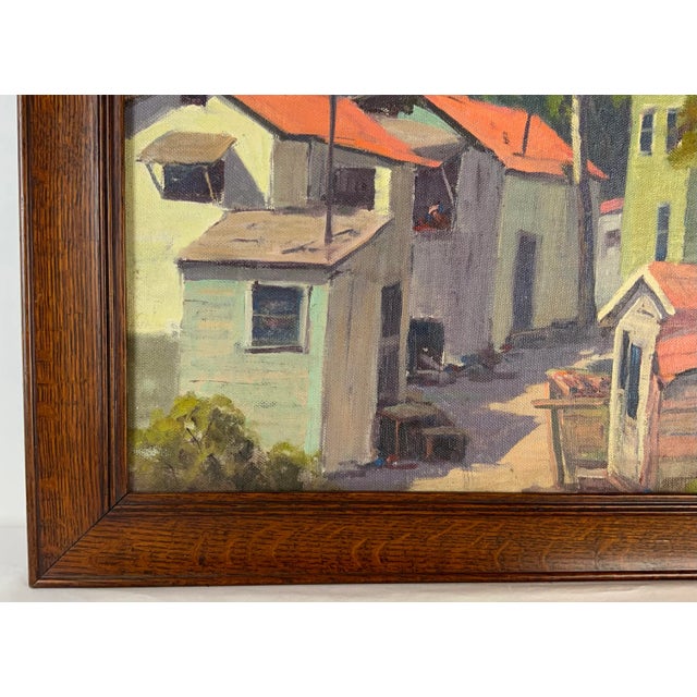 1930's Scenic Oil on Canvas - Framed Painting For Sale - Image 9 of 13
