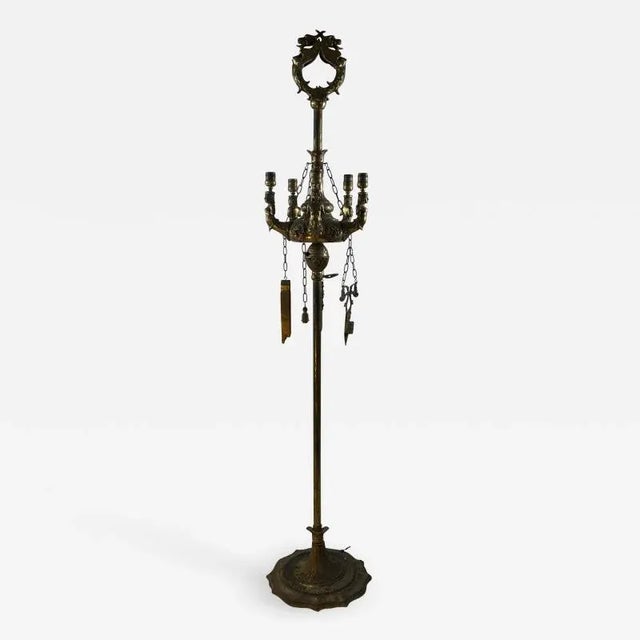 Unusual Dramatic Baroque Whale Oil Style Floor Lamp | Chairish