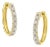 10KT Two-Toned Gold Diamond Hoop Earring (1/2 cttw, J-K Color, I2-I3 Clarity) For Sale