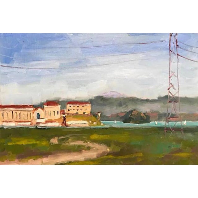 Historic Places Collection — San Quentin Prison Plein‑Air Landscape (Original Oil on Masonite, 8″×12″) For Sale - Image 10 of 10