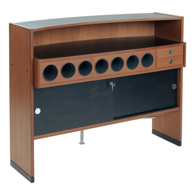 Boomerang Dry Bar Cabinet in Teak by Erik Buch for Dyrlund, 1960s For Sale