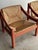 Vico Magistretti Pair of Vintage Red Lacquered Rush Lounge Chairs, Attributed to Vico Magistretti For Sale - Image 4 of 18