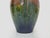 Warm -flamed sandstone vase style Rambervillers. Sign Warmstone vase with a word of sandstone and brown and blue green...