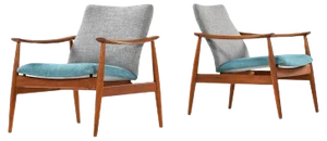 Set of Model 138 Easy Chairs by Finn Juhl for France & Son, Denmark