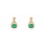 Contemporary 3.67 Ct Natural Emerald and Diamond Bridal Stud Earrings in 18k Solid Gold For Sale - Image 3 of 12