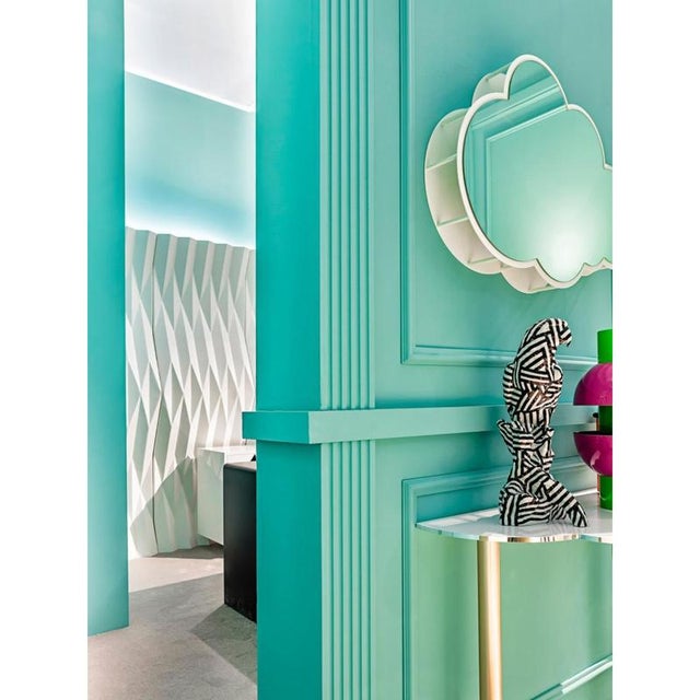 Plissé Room Divider in Powder-Coated Aluminum by altreforme Dimensions: D 40 x W 150 x H 188 cm. Materials: Powder-coated...