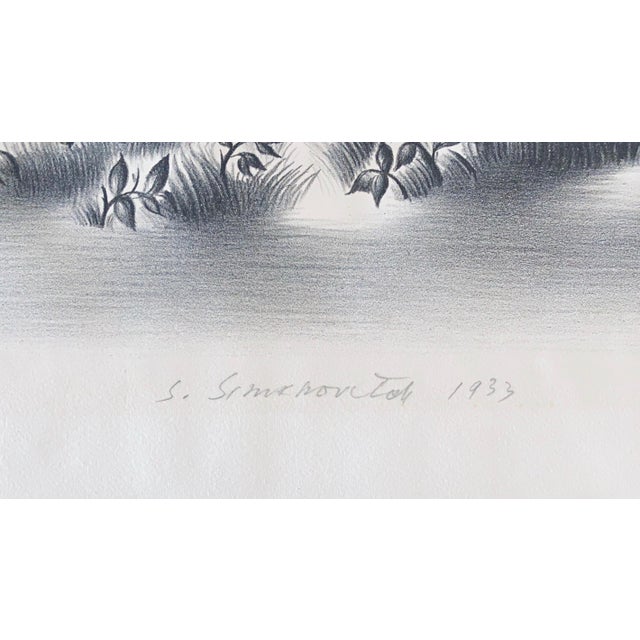 Simka Simkhovitch, Simka Simkhovitch WPA Artist Lithograph Island Beach 1933 American Modernist, 1933 For Sale - Image 4 of 7