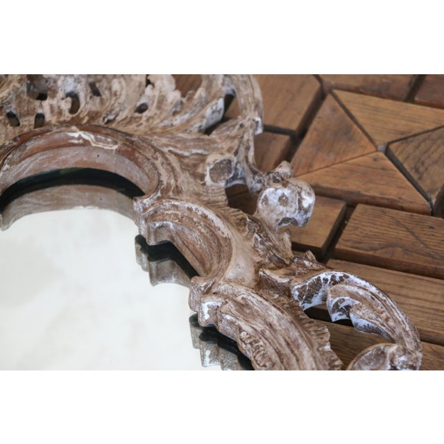 Brown Vintage La Barge Italian Rococo Style Carved Wall Mirror, Circa 1970s For Sale - Image 8 of 18