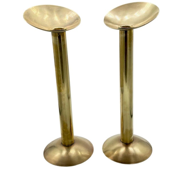 Vintage Candlestick Holder Handmade in Denmark - a Pair For Sale - Image 4 of 4