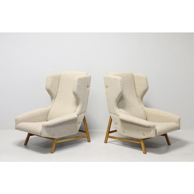 Rare Pair of "Giulia" Armchairs, Model 877, by Gianfranco Frattini for Cassina, 1957 I have official proof of authenticity...
