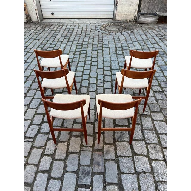Casala Upholstered Chairs in Beige Teak from Casala, Set of 6 For Sale - Image 4 of 11