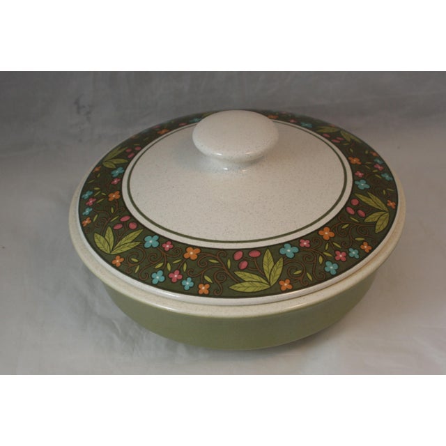 1960s Vintage 1960s Franciscan Pottery Fashion Manor Montego Ironstone Covered Casserole For Sale - Image 5 of 7