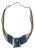 Vintage Native American Multi-Strand Liquid Silver Necklace, Azurite-Malachite Pendant For Sale