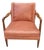 Restored Vintage Mid-Century Modern Sculptural Solid Wood Lounge Chair With Tufted Vinyl Upholstery For Sale