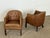 Mid-Century Modern Danish Leather Club Chairs from Wiels Møbler, 1985, Set of 2 For Sale - Image 9 of 11