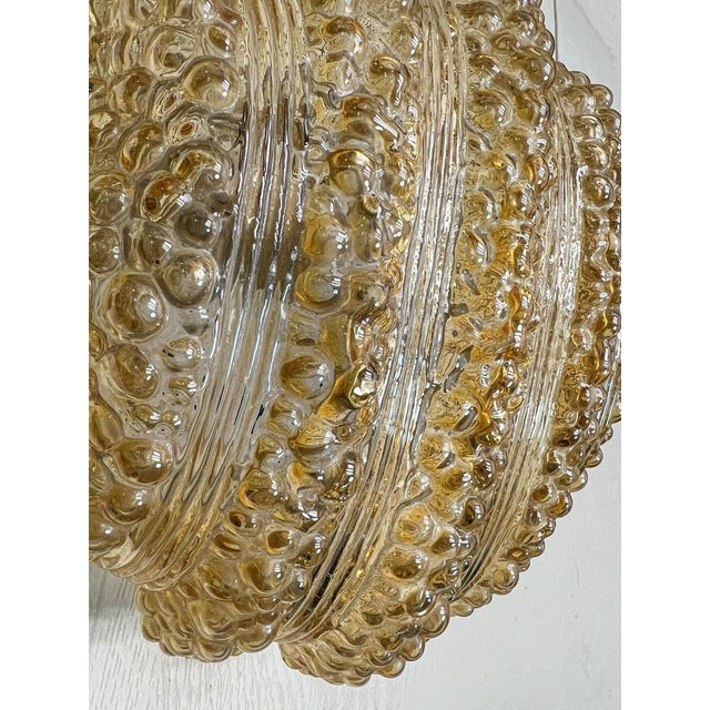 Glass Amber Bubble Glass Flush Mount in the style of Helena Tynell, 1960s For Sale - Image 7 of 15