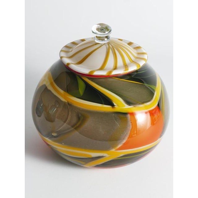 Early 21st Century Large Studio Glass Lidded Jar by Ragnar Klenell, Sweden, 2012 For Sale - Image 5 of 18