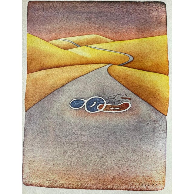 Modern Jean-Michel Folon, Sur la route, Etching For Sale - Image 3 of 8