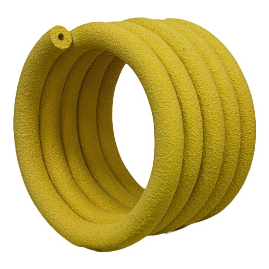 Yellow Coil #02 Sculptural Object by Caspi Ceramics Nl For Sale