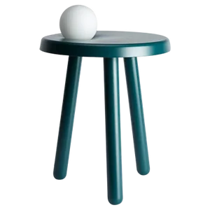 Alby Petrol Green Albi Small Table with Lamp by Mason Editions