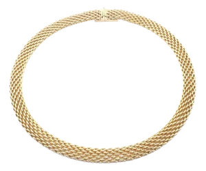 1990s Tiffany & Co. Yellow Gold Somerset Mesh Necklace