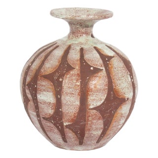 Signed Studio Pottery Vase by George and Ilana Dabbikeh For Sale