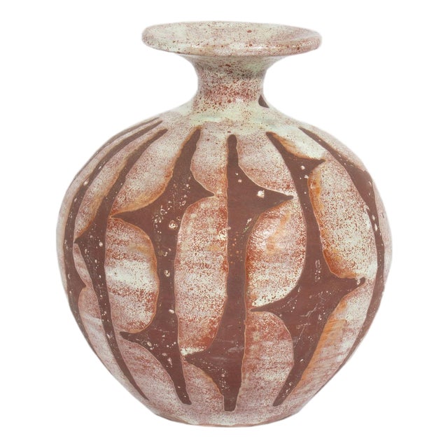 Signed Studio Pottery Vase by George and Ilana Dabbikeh For Sale