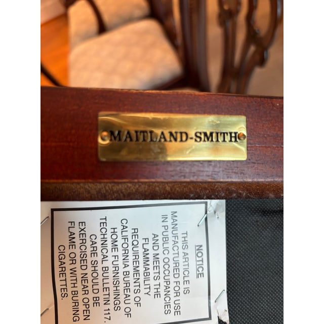 Late 20th Century Maitland-Smith Carved Mahogany Chippendale Dining Chairs - Set of 6 For Sale - Image 13 of 18