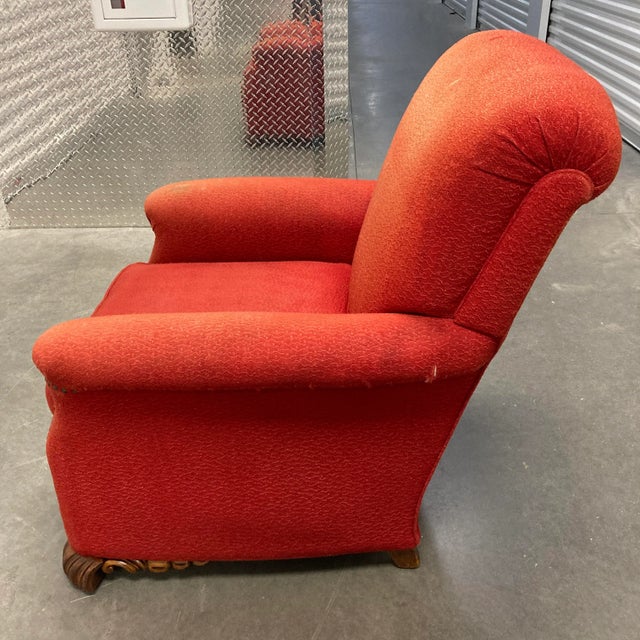 Early 20th Century American Art Deco Club Chair With Hairy Lions Paw Feet for Reupholstery For Sale In Denver - Image 6 of 13