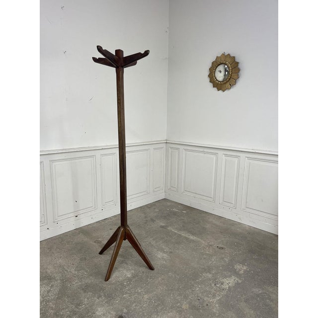 Wood Brutalist Coat Rack, 1950s For Sale - Image 7 of 7