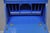 Vintage Chinoiserie Blue Hand Painted Gold Gilt Narrow Bookcase Secretary Desk For Sale - Image 13 of 18