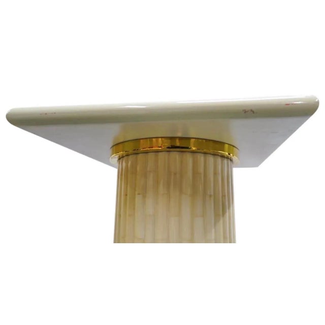 Enrique Garcia Acrylic and Gilt Brass Side Table - A Pair For Sale In Miami - Image 6 of 7