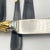 Service for 15 - Yamazaki "Lindi" Black Handle Gold Accent 75-Pieces: 15 Place Settings With Individual Neiman Marcus Storage Pouches For Sale - Image 15 of 17