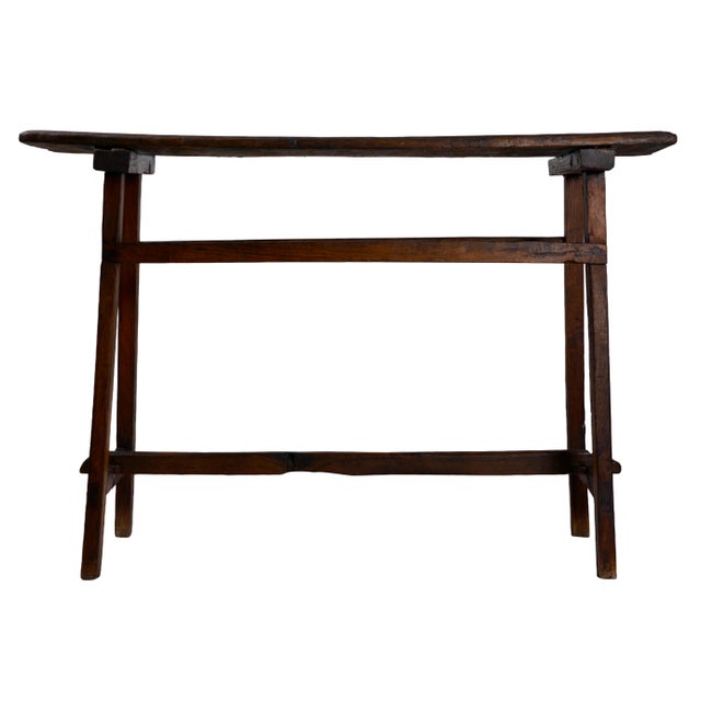 Antique Early 19th Century Italian Rustic Farmhouse Console Table For Sale - Image 6 of 8