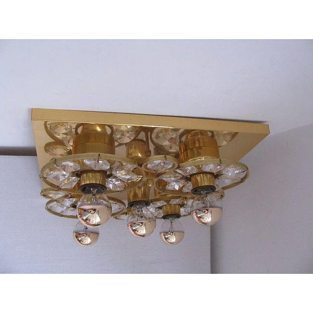 Gold and Crystal Glass Sconce, 1960s For Sale - Image 18 of 18