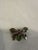 Antique Art Nouveau Insect Brooch with Green Paste Stones and Butterfly Bow Tie in C-Clasp, 1890s For Sale - Image 6 of 7