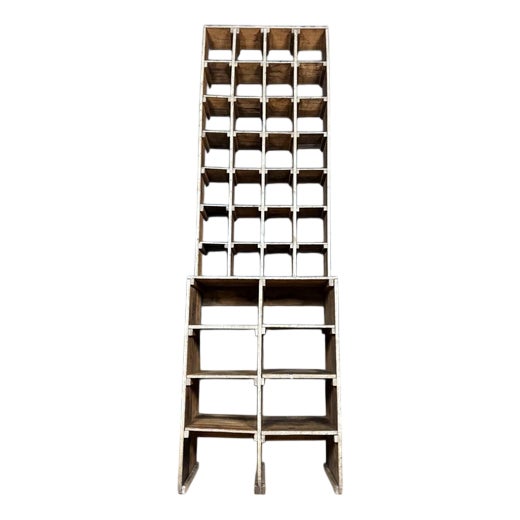 Large Industrial Wooden Workshop Shelves For Sale