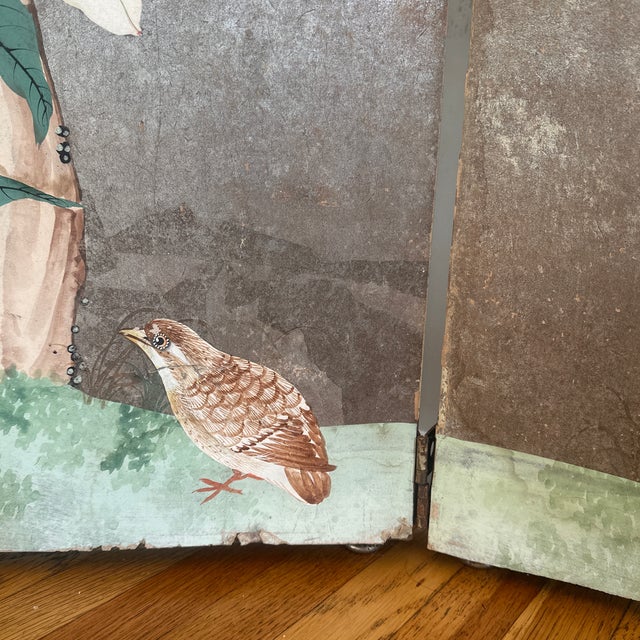 Early 20th Century Six Panel Hand Painted Gracie Chinoiserie Screen For Sale - Image 11 of 12