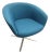 Coalesse Bob Swivel Guest Chair in Blue Fabric For Sale