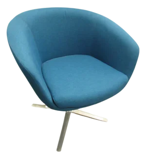 Coalesse Bob Swivel Guest Chair in Blue Fabric