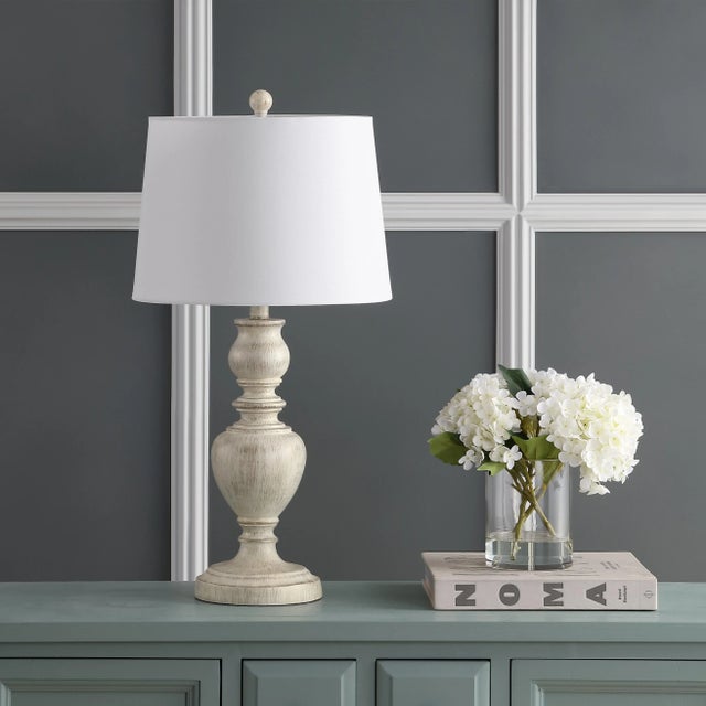 Modern Adelaide Table Lamp in whitewash - a Pair For Sale - Image 3 of 7