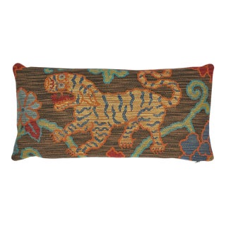 Schumacher Tan Khotan Weave Pillow For Sale