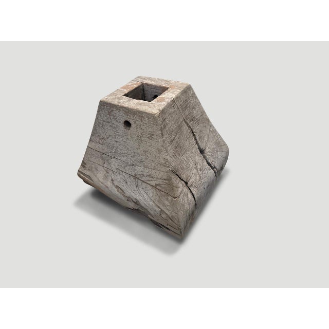 1950s Sculptural Antique Column Base For Sale - Image 5 of 5