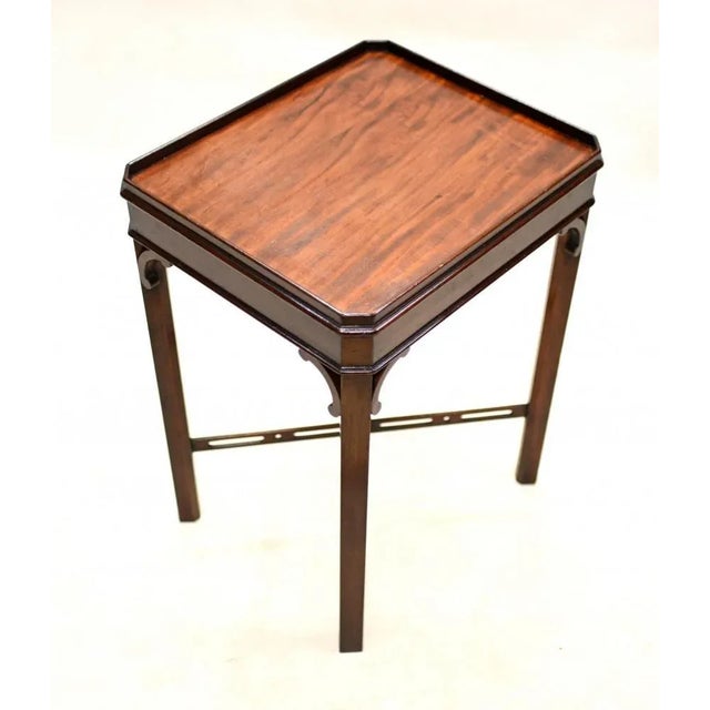 Wood Victorian Side Table Mahogany For Sale - Image 7 of 9