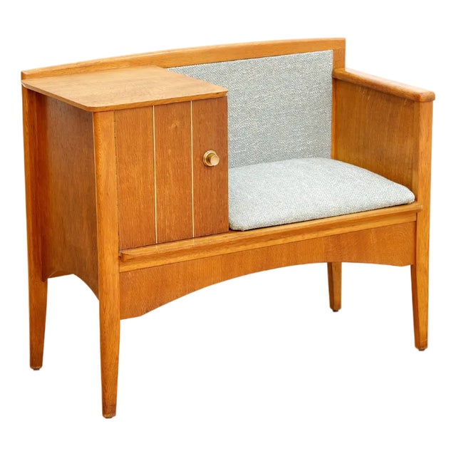 1960s Mid Century Oak Gossip Bench by Chippy Heath For Sale