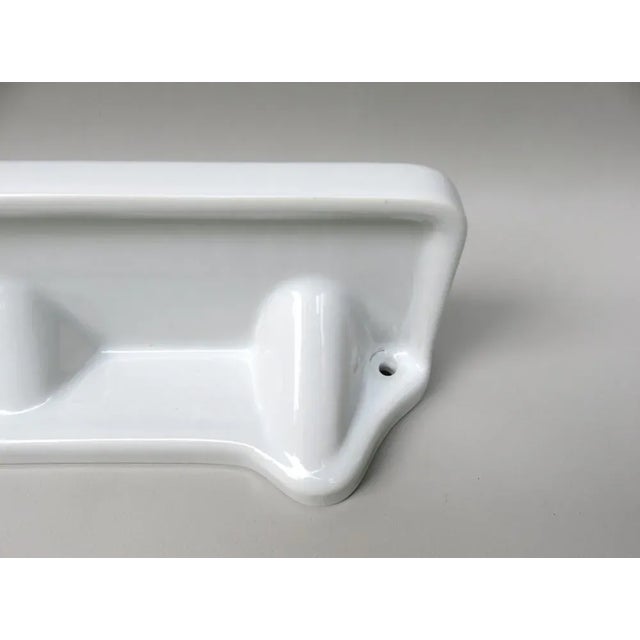 Bathroom Tray Wall Console in Porcelain White, 1950s For Sale - Image 18 of 18