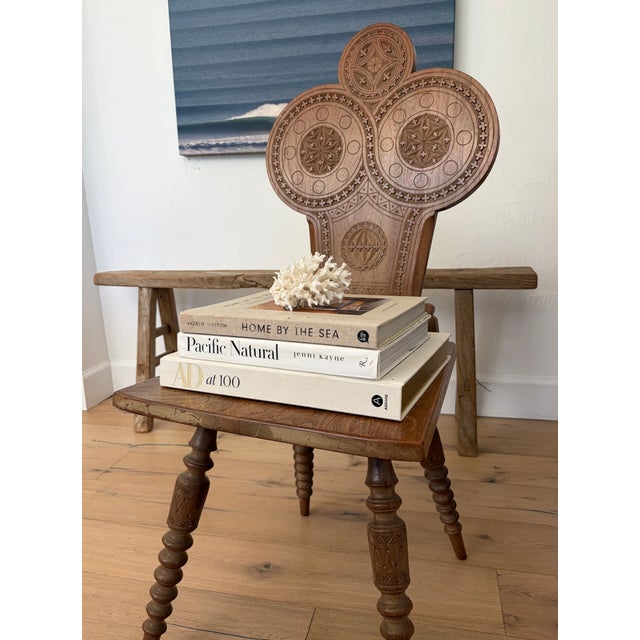 pair of vintage hand-carved walnut chairs with wonderful family provenance from Mill Valley, California. I purchased these...