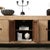 Tan Sideboard Buffet Cabinet - Eight-Door Solid Wood For Sale - Image 8 of 11