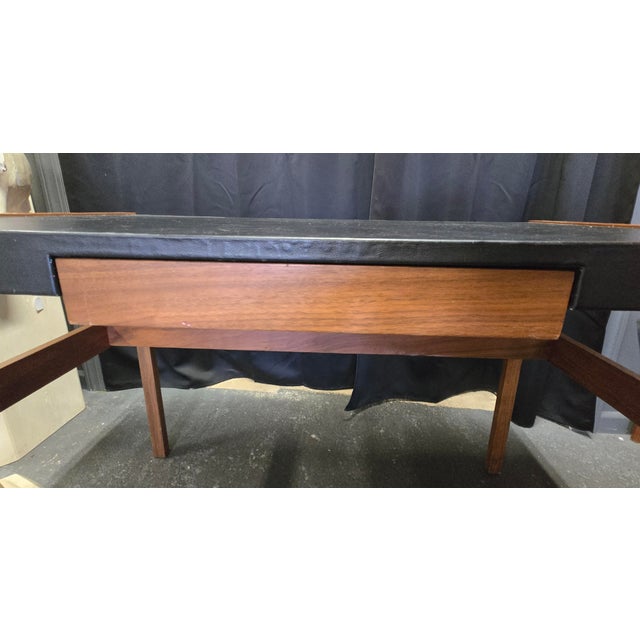 Black Walnut and Leather Jens Risom Desk by Design Within Reach For Sale - Image 8 of 10