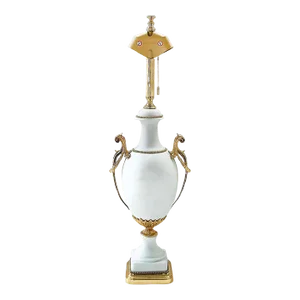 Italian Mangani Firenze Bisque Porcelain Table Lamp With 24k Gilt Bronze Mounts